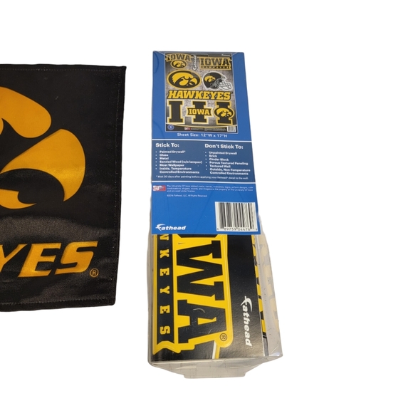 Iowa Hawkeyes Fathead Sticker Package & Car Auto Window Flag Home Auto Decor - Picture 6 of 12